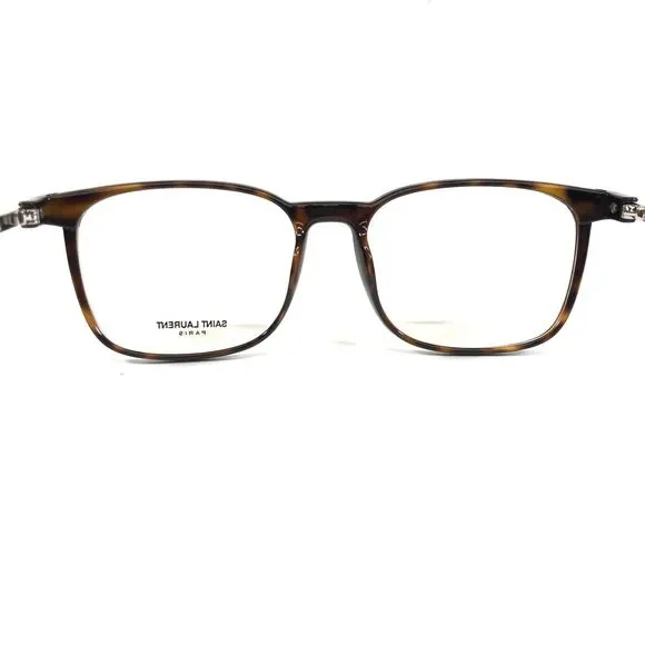 Saint Laurent Eyeglasses Frames SL230 004 Brown Tortoise Silver Square 53-16-145 - Picture 8 of 11